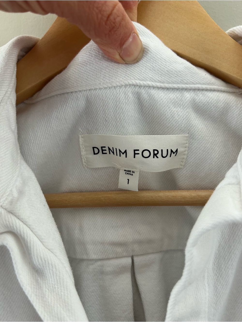 Denim Forum 90’s Denim Crisp White Button Down Short Sleeve Relaxed Shirt - Picture 3 of 5